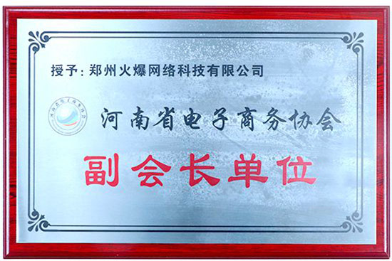 火爆網(wǎng)被授予“河南省電子商務(wù)協(xié)會副會長單位” 火爆網(wǎng)被授予“河南省電子商務(wù)協(xié)會副會長單位”